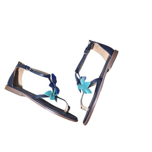 Naturalizer Farah Blue Thong Sandals 8M – Comfort Non-Slip Flower Detail - Picture 10 of 13